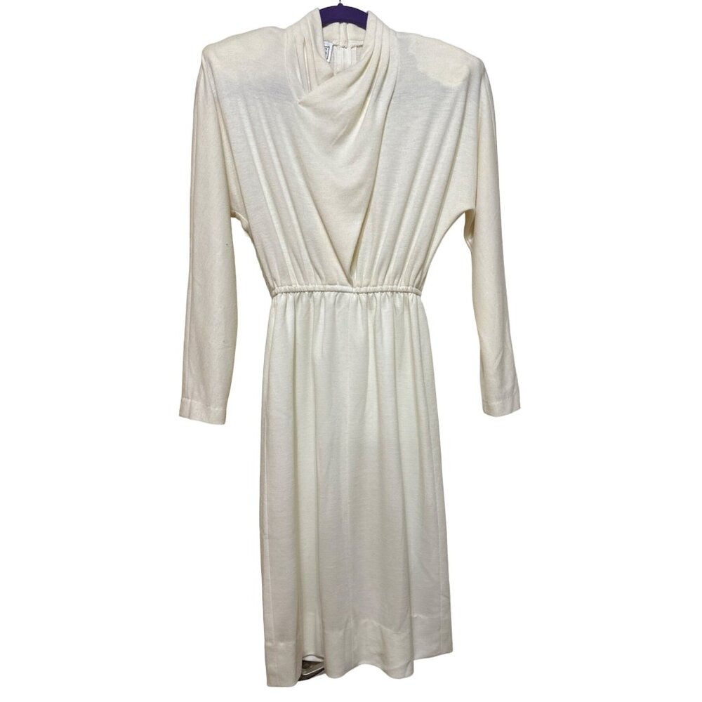 VTG J. Ellis Fit & Flare Midi Dress w/Elastic Waist Cotton Blend Women's Size XS